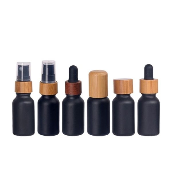 Amber Frosted Glass dropper Bottle