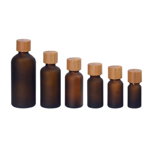 Amber Frosted Glass dropper Bottle - Image 3