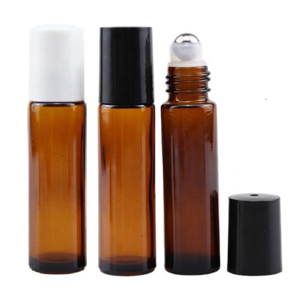 Amber Glass Roller Ball dropper Bottles