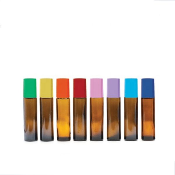 Amber Glass Roller Ball dropper Bottles - Image 2