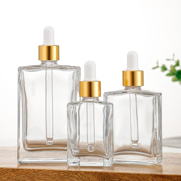 Bamboo Top Amber Glass Dropper Bottle - Image 4