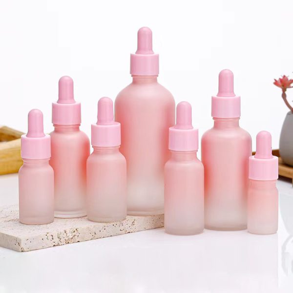Custom Luxury Pink Dropper Bottles
