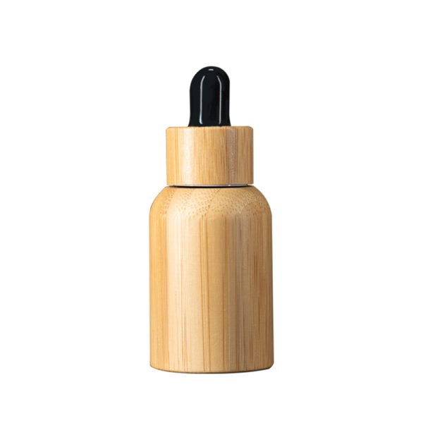 Dropper Bottle with Bamboo Wooden Accent for Eco-Friendly Style - Image 2