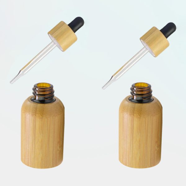 Dropper Bottle with Bamboo Wooden Accent for Eco-Friendly Style - Image 3