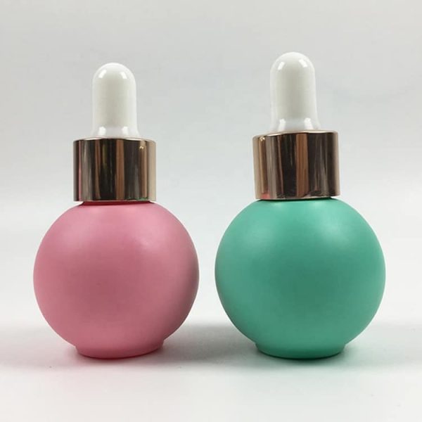 clear frosted ball shape dropper bottle - Image 5