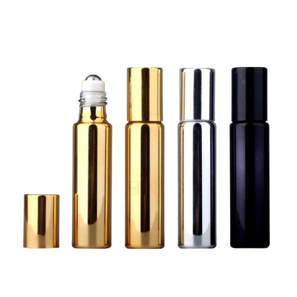gold dropper glass roller bottles