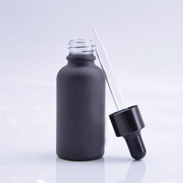 matte black glass dropper bottle - Image 2