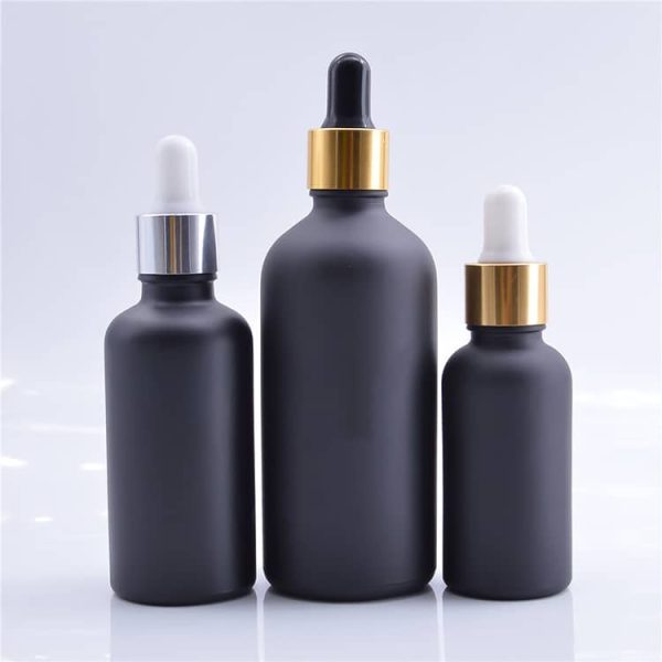 matte black glass dropper bottle - Image 3